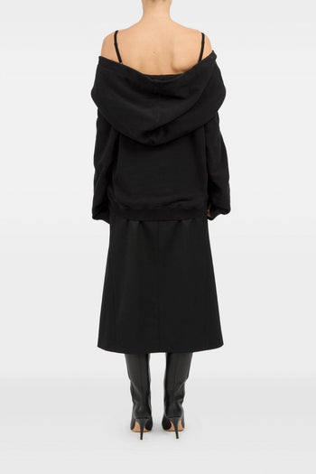 Donna Felpa Nero Spalle Scoperte - 3