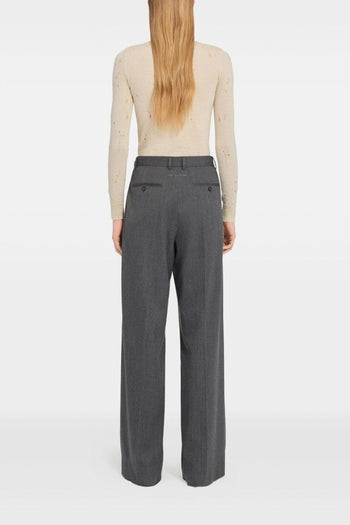 Mm6 Donna Pantalone Grigio Vita Alta - 4