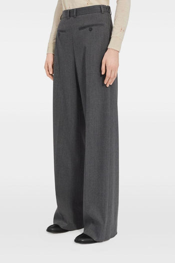 Mm6 Donna Pantalone Grigio Vita Alta - 3