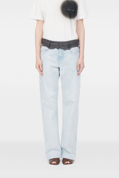 Jeans Banda Vita Donna Blu