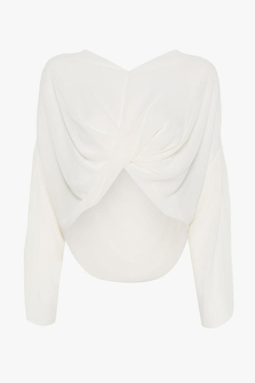 Top Bianco Donna Maniche Lunghe