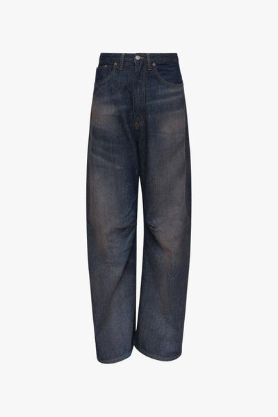 Jeans Gamba Ampia Donna Blu