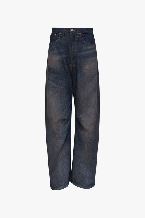 Jeans Gamba Ampia Donna Blu