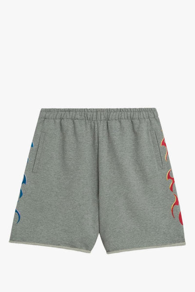 Short Grigio Uomo Fiamme Laterali