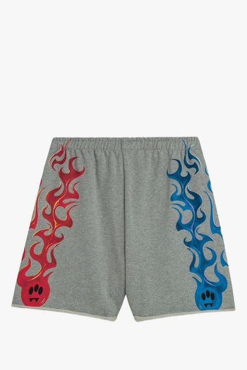 Short Grigio Uomo Fiamme Laterali - 2