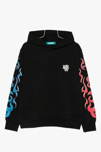 Felpa Fiamme Uomo Nero - 5