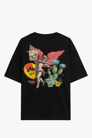 T-shirt Nero Uomo Stampa Angelo - 2