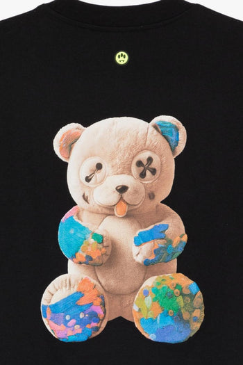 T-shirt Nero Uomo Stampa Teddy Posteriore - 3