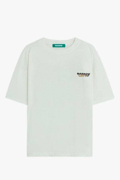 T-shirt Bianco Uomo Stampa Posteriore Teddy