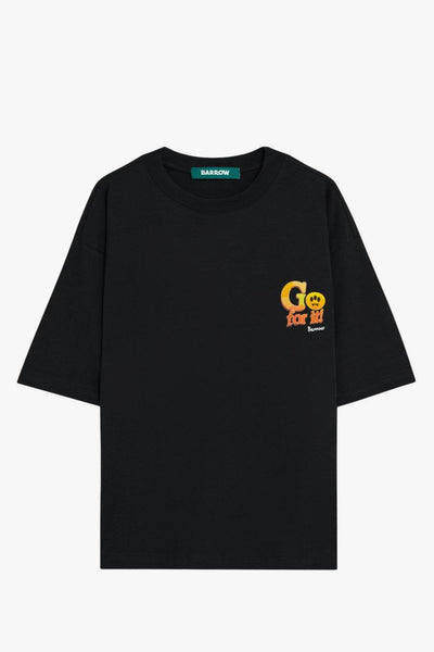 T-shirt Nero Uomo Orsetto Cactus