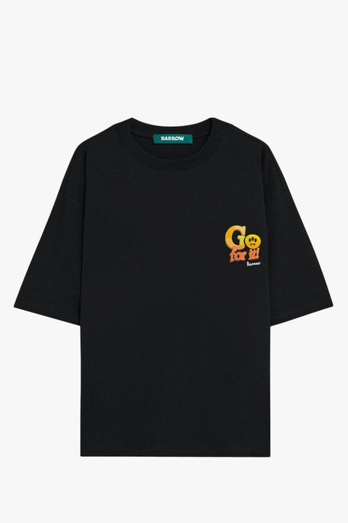 T-shirt Nero Uomo Orsetto Cactus