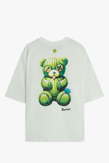 T-shirt Bianco Uomo Orsetto Cactus - 2