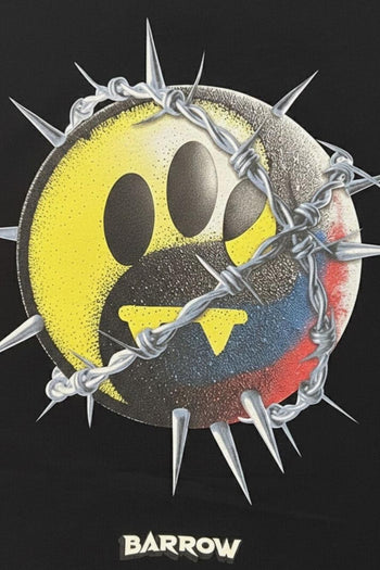 T-shirt Emoji Spinato Nero Uomo - 3