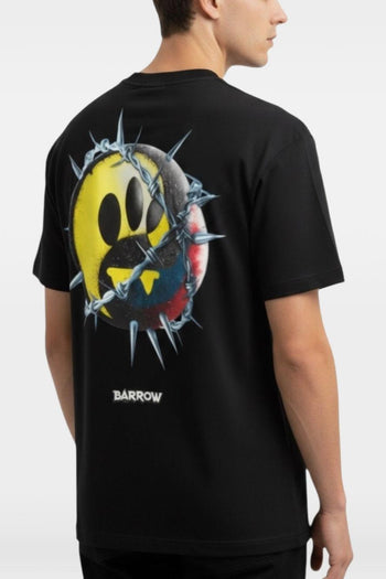 T-shirt Emoji Spinato Nero Uomo - 2