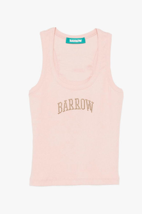 Top Smanicato Donna Rosa
