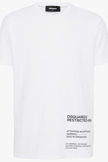 2 T-shirt Bianco Uomo Restricted Area - 5