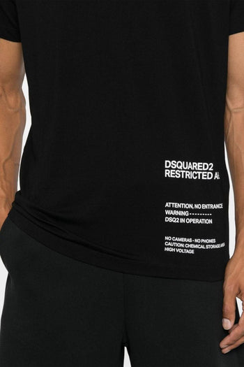 2 T-shirt Nero Uomo Restricted Area - 4