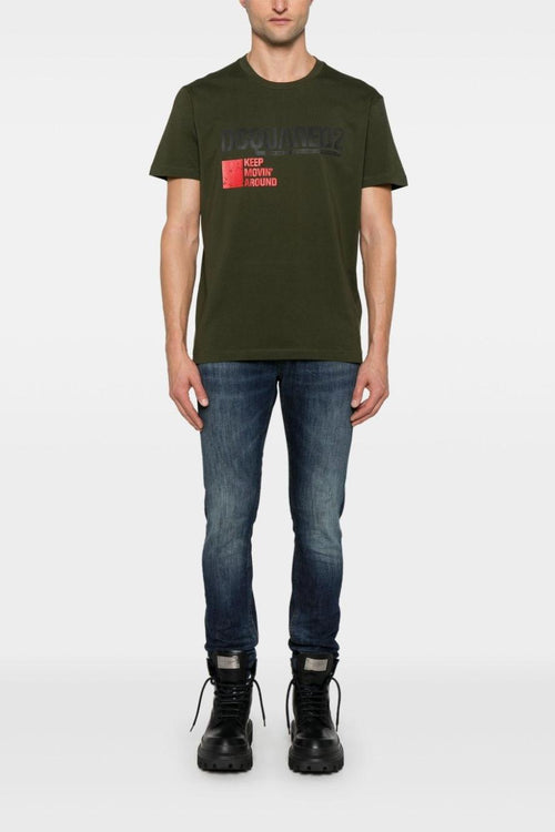 2 T-shirt Verde Uomo Logo Keep Movin Around - 2