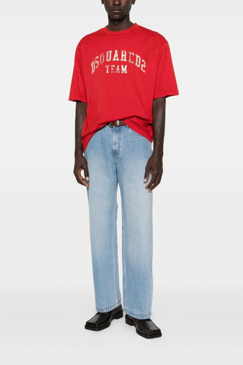 2 T-shirt Rosso Uomo Logo Effetto Vissuto - 2