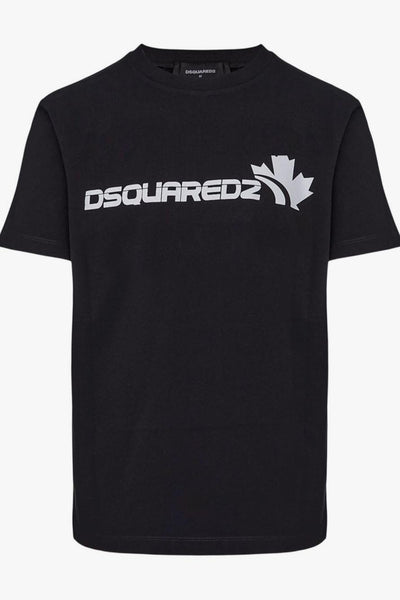 2 T-shirt Nero Uomo Stampa Logo