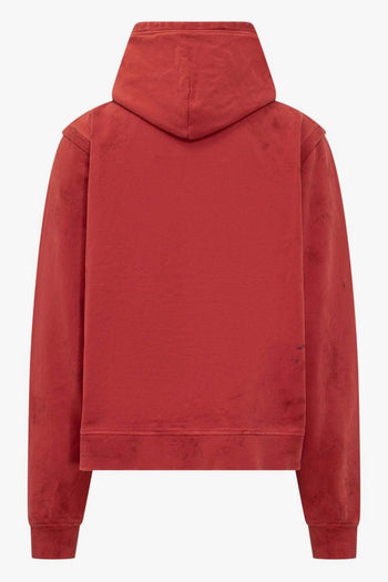 2 Felpa Rosso Uomo Cappuccio Logo Vissuto - 3