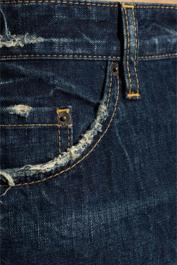 2 Jeans Blu Uomo Effetto Leggermente Consumato - 4