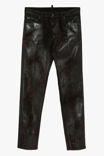 2 Jeans Marrone Uomo Metallizzato