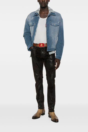 2 Jeans Marrone Uomo Metallizzato - 3