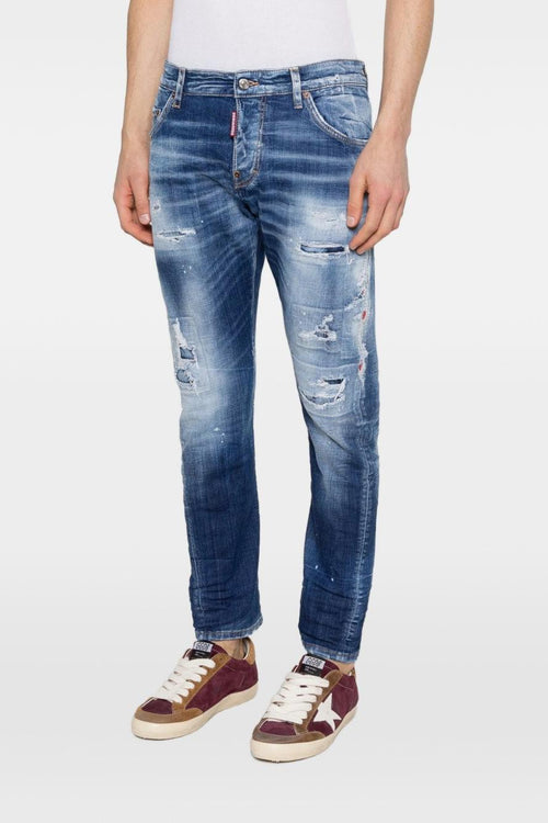 2 Jeans Blu Uomo Effetto Vissuto