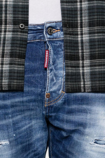 2 Jeans Blu Uomo Effetto Vissuto - 4