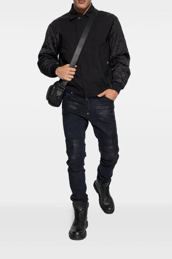 2 Caban Nero Uomo con Maniche Imbottite - 2