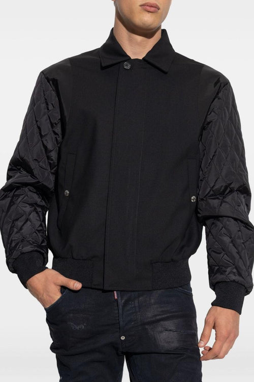 2 Caban Nero Uomo con Maniche Imbottite