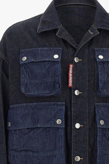 2 Giubbotto Blu Uomo Denim - 4
