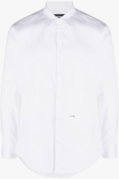 2 Camicia Bianco Uomo Placca Logo