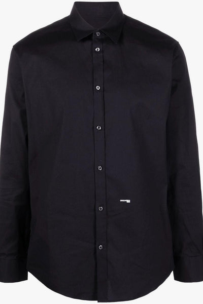 2 Camicia Nero Uomo Placca Logo