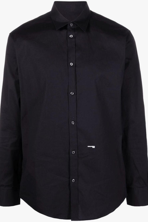 2 Camicia Nero Uomo Placca Logo