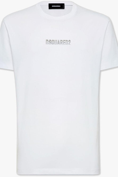 2 T-shirt Bianco Uomo Stampa Logo