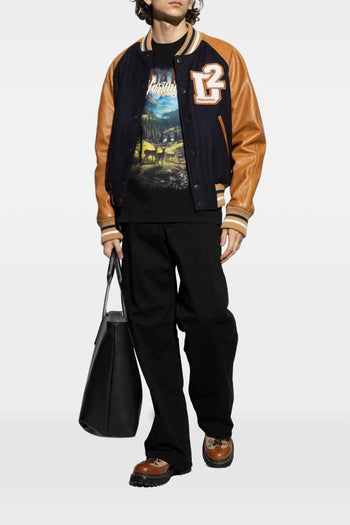 2 T-Shirt Nero Uomo Stampa Heritage - 3