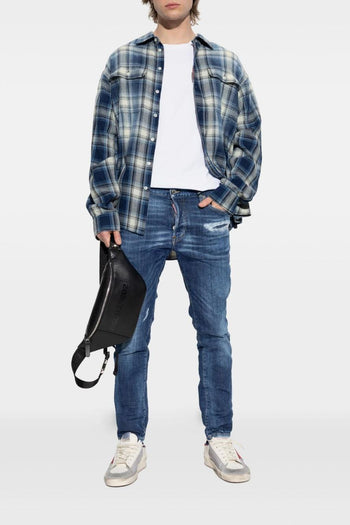 2 T-Shirt Bianco Uomo Stampa Logo Milano - 3