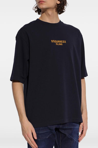 2 T-shirt Blu Uomo Logo Milano