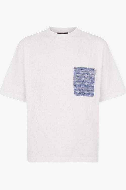 2 T-shirt Bianco Uomo Taschino