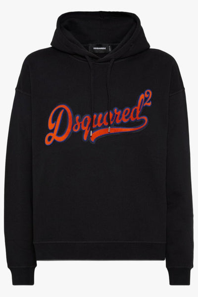 2 Felpa Nero Uomo Logo Signature