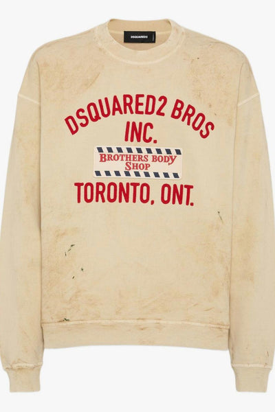 2 Felpa Beige Uomo Ricamo Brothers