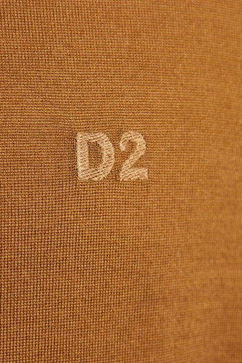 2 Maglia Marrone Uomo Dolcevita con Logo - 4