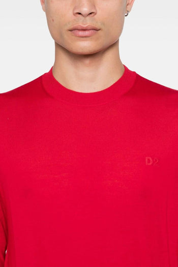 2 Maglia Rosso Uomo Ricamo Logo - 4