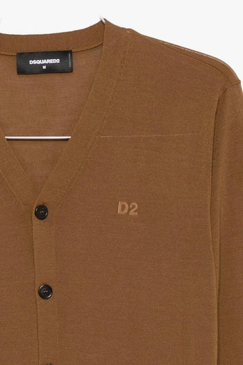 2 Cardigan Marrone Uomo con Bottoni - 3