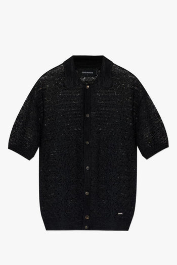 2 Camicia Nero Uomo Traforata - 5
