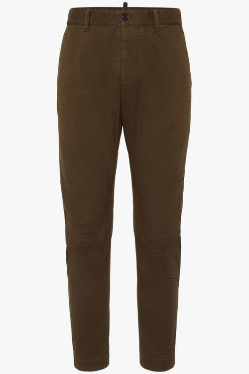 2 Pantaloni Marrone Uomo Chino