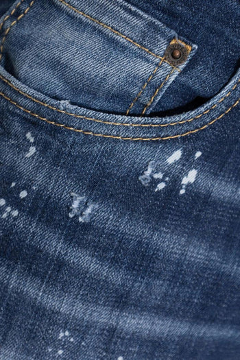 2 Jeans Blu Uomo Effetto Vissuto - 4