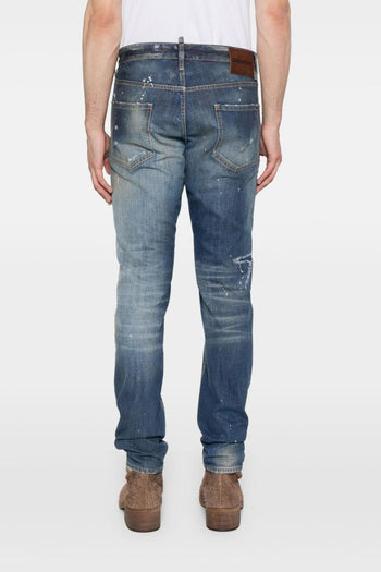 2 Jeans Blu Uomo Toppe Applicate - 3